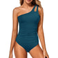 💥LAATSTE DAG SALE 50% KORTING🏖️🩱Éénschouder Badpak voor Dames – Vormend & Buikcorrigerend Badpak