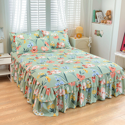 🔈🔈FLASH SALE - 50% KORTING⚡3-delige bedrokset met ruches🛏️