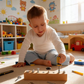 Houten Montessori Schroefbord met Schroevendraaier
