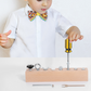 Houten Montessori Schroefbord met Schroevendraaier