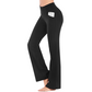 Damesbroek met hoge taille, stretch en wijde pijpen