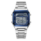 Unisex Vierkante Digitale Horloge met Lichtgevend Display