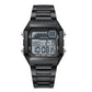 Unisex Vierkante Digitale Horloge met Lichtgevend Display