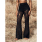 Elegante kanten flared broek met high-waisted design