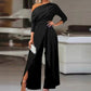 Dames elegante jumpsuit met één schouder