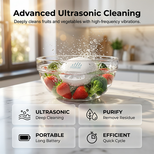 🍎Draagbare Ultrasone Reiniger voor Groente en Fruit💧✨