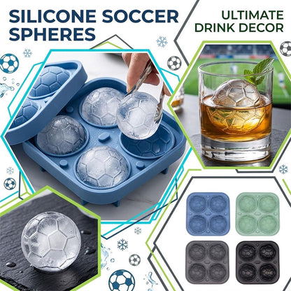 📢 2+1 GRATIS DEAL📢 Siliconen ijsvorm in voetbalvorm ⚽🍻 Vier het WK en proost met plezier!!🍻