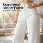 Dames Effen Kleur Casual Broek met Wijde Pijpen
