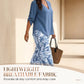 🥳 2026 MEGA-UITVERKOOP: 50% KORTING! 🥳 💞Dames set: blouse met V-hals en bedrukte broek met wijde pijpen