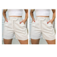 Dames hoge-taille geplooide short
