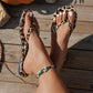 Leopardprint slippers met hartbedel