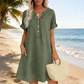👗Casual tuniekjurk voor dames met V-hals en zakken