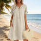 👗Casual tuniekjurk voor dames met V-hals en zakken
