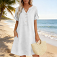 👗Casual tuniekjurk voor dames met V-hals en zakken