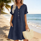 👗Casual tuniekjurk voor dames met V-hals en zakken