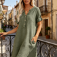 👗Casual tuniekjurk voor dames met V-hals en zakken