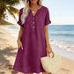 👗Casual tuniekjurk voor dames met V-hals en zakken