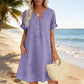 👗Casual tuniekjurk voor dames met V-hals en zakken
