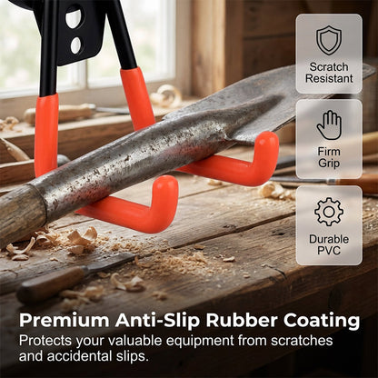 📢📢50% KORTING!! ⏰ Krachtige Dubbele Magnetische Haak – Krasbestendige Rubberen Coating, Draagkracht tot 26 kg, Voor Werkplaats, Garage & Keuken 🏗️