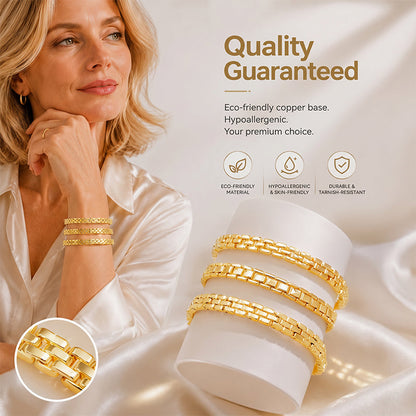 ✨ BEPERKTE TIJD 50% KORTING! ✨ Geometrische schakelarmband – minimalistisch, modern, verfijnd 🔷