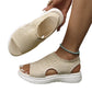 Ademende plateau-sandalen van gebreid materiaal voor dames