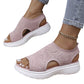 Ademende plateau-sandalen van gebreid materiaal voor dames