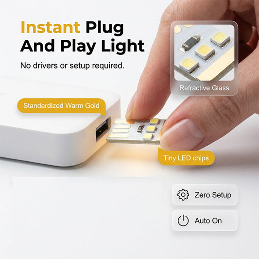 Mini draagbaar USB LED nachtlampje