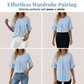 Damesblouse met ruches en korte mouwe