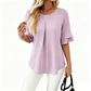 Damesblouse met ruches en korte mouwe