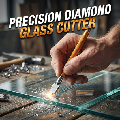 Professionele diamantglassnijder met handgreep van aluminiumlegering en snijwiel