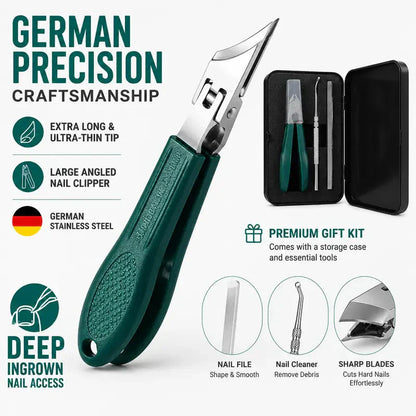 Knipmes met brede opening – ingebouwde nagelopvang – ergonomisch ontwerp – knipt teennagels zonder te bukken – 50% KORTING 🦶✂️