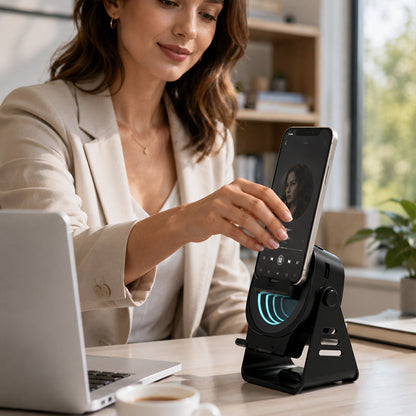 🎵🔊 50% KORTING! Stop met het dragen van zweterige oordopjes of het gevecht met Bluetooth-verbindingen! Plaats je telefoon op deze inductie-standaard, en het geluid schalt vanzelf door de kamer – 360° surround, diepe bassen, en je batterij gaat uren m