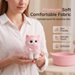 🐱🎀 Zachte Kattenknuffel met Slow-Rebound Effect – Schattige Pluche Kat met Roze Strik & Kanten Kraag