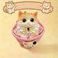 🐱🎀 Zachte Kattenknuffel met Slow-Rebound Effect – Schattige Pluche Kat met Roze Strik & Kanten Kraag