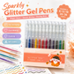 Set met intrekbare glittergelpennen voor journaling en tekene
