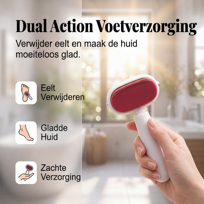 Dubbelzijdige voetrasp voor het verwijderen van eelt