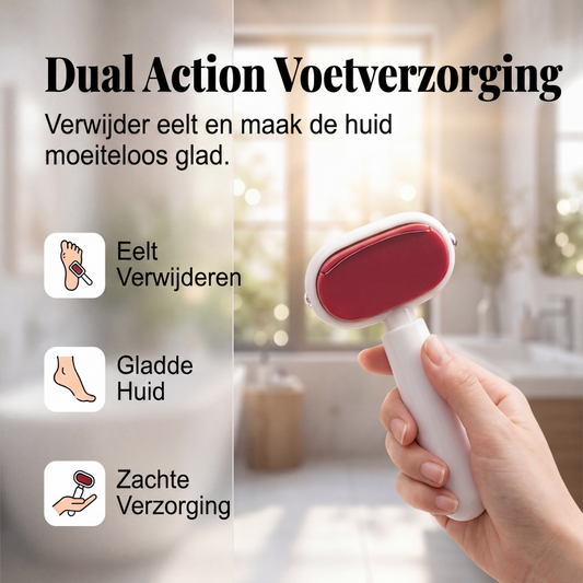 Dubbelzijdige voetrasp voor het verwijderen van eelt