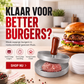 Hamburgerpers met Houten Handgreep – Maak Perfecte, Gelijke Burgers in Seconden 🍔👨‍🍳