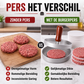 Hamburgerpers met Houten Handgreep – Maak Perfecte, Gelijke Burgers in Seconden 🍔👨‍🍳