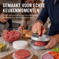 Hamburgerpers met Houten Handgreep – Maak Perfecte, Gelijke Burgers in Seconden 🍔👨‍🍳