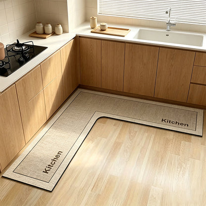 💧 Voorkom uitglijden op natte keukenvloeren — deze L-vormige keukenmat absorbeert snel water en vet, blijft stevig liggen en ontlast je voeten tijdens het koken. 🏠 NL