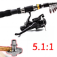 🎣 50% KORTING NU! 🧳 Complete visuitrusting – telescopisch, reisvriendelijk & praktische tas – perfect voor kamperen en wandelen 🌲