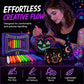 🌟 50% korting! UV glow tattoo markers – fluorescerende inkt, huidveilig & sneldrogend. Schitter op feesten, concerten & festivals – ook voor DIY! ✨🎨