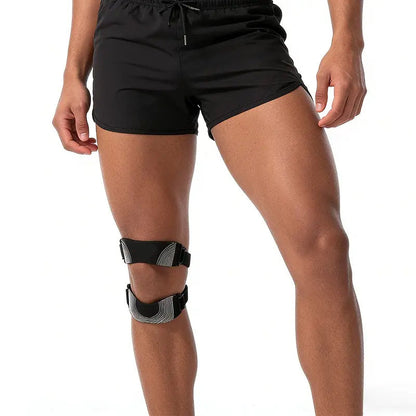 ⏳ Tijdelijke aanbieding⏳ Verstelbare patella knieband met dubbele banden en siliconen pads Open ontwerp met instelbare sluitingen In zwart grijs roze of blauw 1 stuk