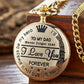 Een Geschenk aan Mijn Zoon - Quartz Zakhorloge met Ketting