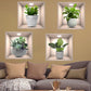 Wandstickers met decoratieve schilderijen in potten