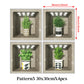 Wandstickers met decoratieve schilderijen in potten