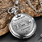 Een Geschenk aan Mijn Zoon - Quartz Zakhorloge met Ketting